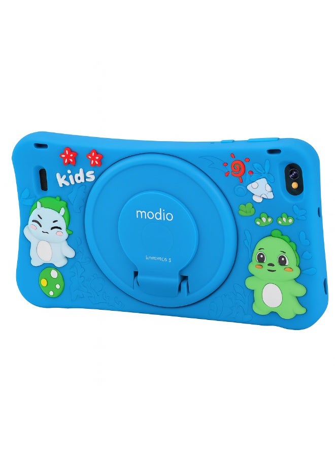 MODIO TAB Modio M796 Kids Tablet – 7 Inch HD Display, Android 13, 6GB RAM + 256GB Storage, 4000mAh Battery, Dual Camera, Single SIM, Cartoon Silicone Case (Blue) - Image 2