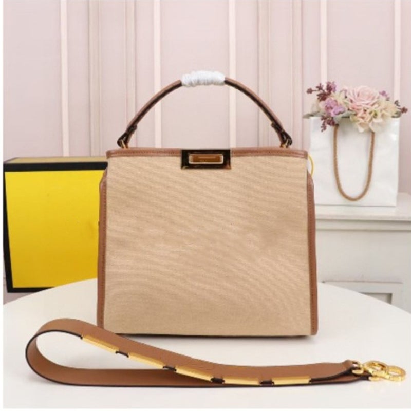High-End Canvas Beach Bag Tote Bag Summer Versatile Satchel Work Clothing Large Capacity Crossbody Bag Trendy - Image 1