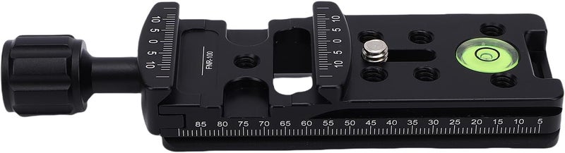 Nodal Slide Rail, 100mm Node Rail with 7 Expansion Holes, Engraved Scale with Storage Case Plate Clamp & Bubble Level, Ideal for Photography Projects - Image 4