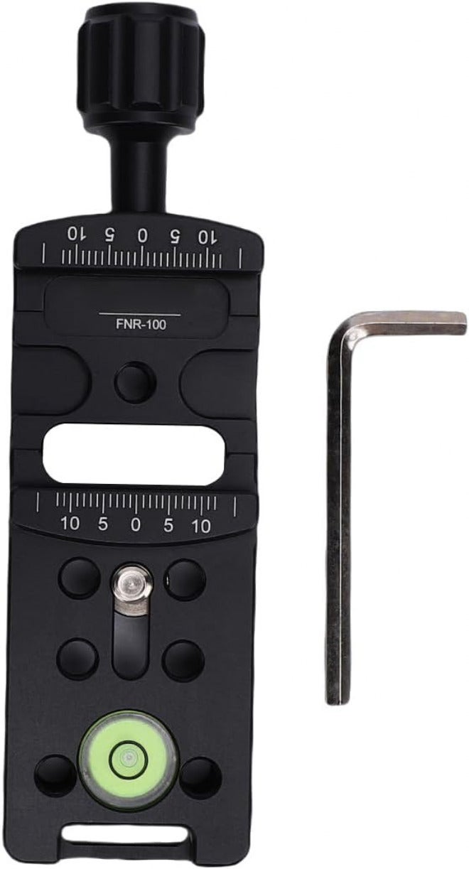 Nodal Slide Rail, 100mm Node Rail with 7 Expansion Holes, Engraved Scale with Storage Case Plate Clamp & Bubble Level, Ideal for Photography Projects - Image 5