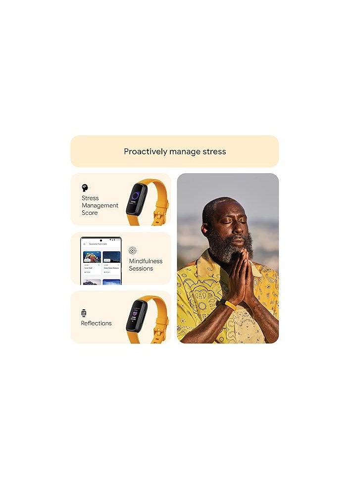 Generic Fitbit Inspire 3 Health & Fitness Tracker (Morning Glow/Black) with 6-Month Premium Membership  - Image 2