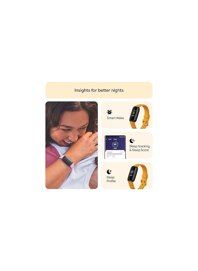 Generic Fitbit Inspire 3 Health & Fitness Tracker (Morning Glow/Black) with 6-Month Premium Membership  - Image 3
