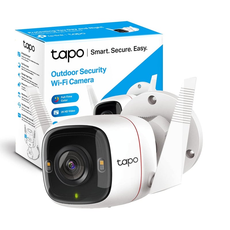 Tapo 2K QHD Security Camera Outdoor Wired, Starlight Sensor for Color Night Vision, Free AI Detection, Built-in Siren, Cloud/SD Card Storage, Works with Alexa & Google Assistant C320WS - Image 1
