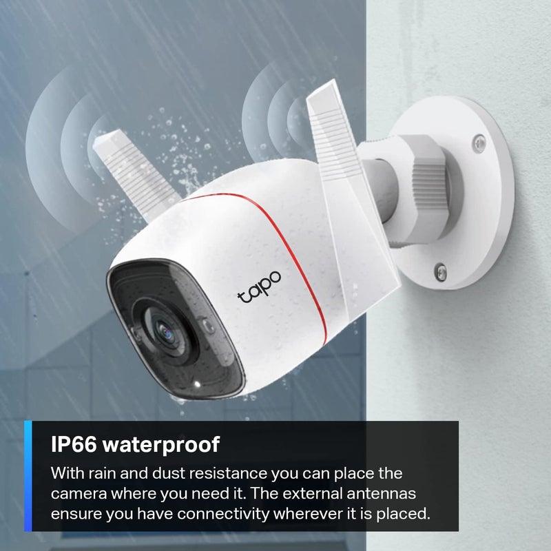Tapo 2K QHD Security Camera Outdoor Wired, Starlight Sensor for Color Night Vision, Free AI Detection, Built-in Siren, Cloud/SD Card Storage, Works with Alexa & Google Assistant C320WS - Image 5