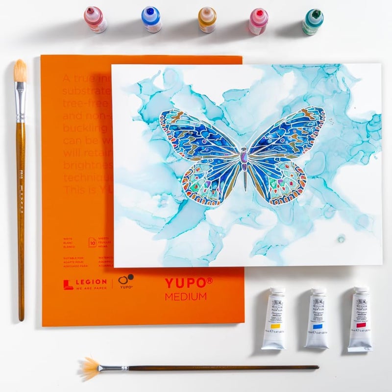 Legion Paper Yupo Medium Watercolor Pad - 10 Sheets, 9in x 12in, 200 GSM - Image 4