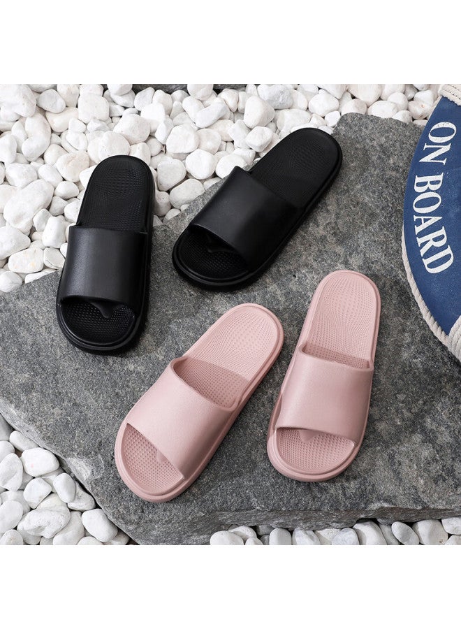 Xggc Men's Indoor Eva Non-slip Soft Sole Bathroom Slippers Couple Shower Slippers Women's Taro Purple Size 37-38