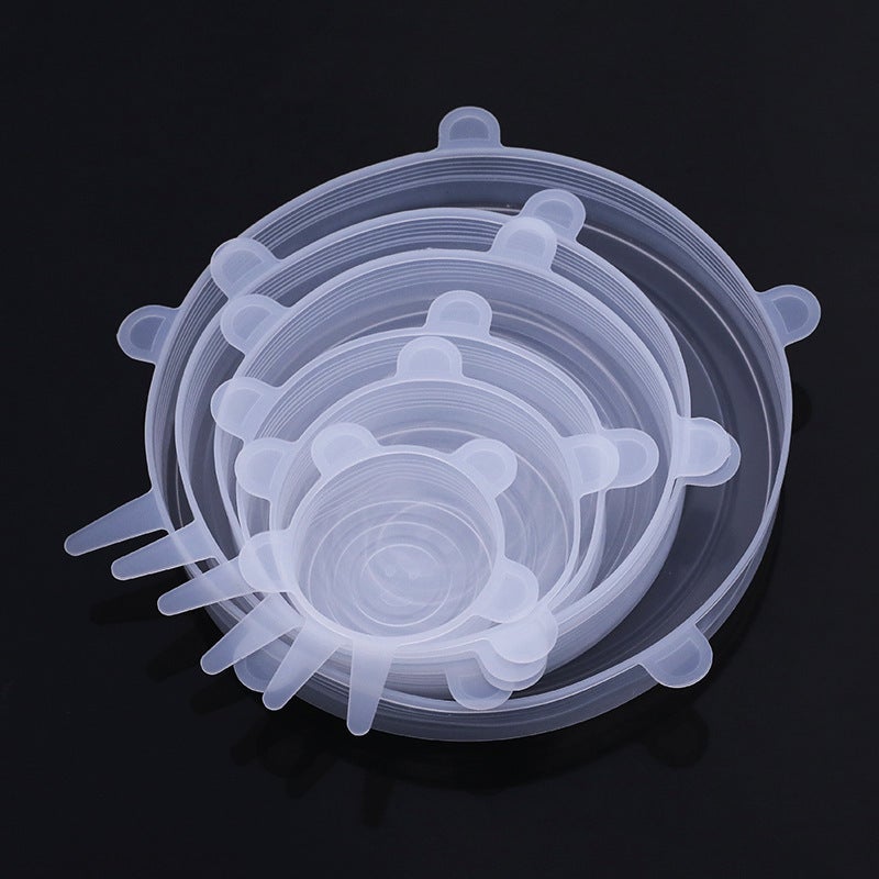Silicone Fresh-Keeping Cover 6-Piece Food Grade Silicone Cover Stretchable Sealed Fruit And Vegetable Fresh-Keeping - Image 1