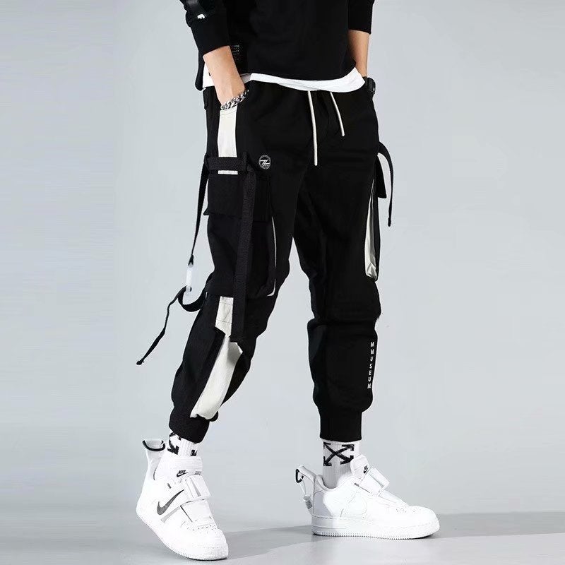 Mens Spring Summer Fashion Cargo Pants A25B Gray  - Image 5