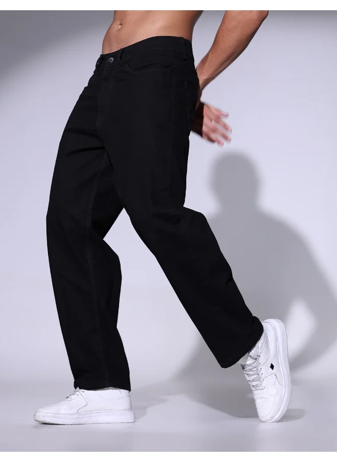 Hubberholme Men Black Jeans - Sleek and Versatile for All Occasions