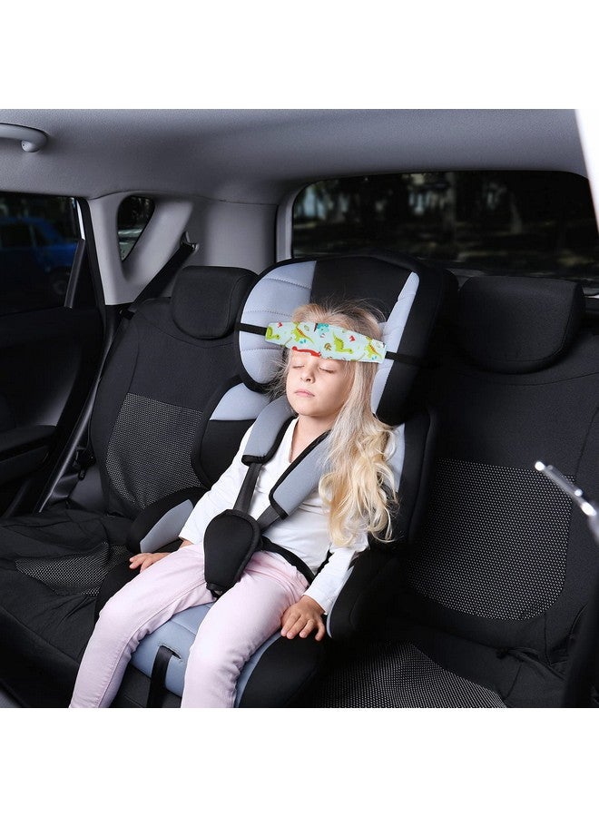 HESTYA 2 Pieces Baby Carseat Head Support Band Strap Headrest Stroller Seat Sleeping Headrest Neck Relief Head Strap Headband for Kids Children Toddler Infant(Dinosaur and Dolphin) - Image 5