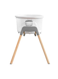 TEKNUM Teknum 3-IN-1 Baby Rocker Bassinet/ Infant Crib w/ Mosquito net - White  - Image 4