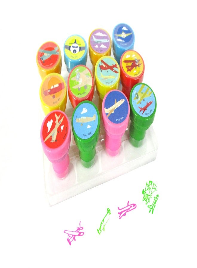 TINYMILLS 12 Pcs Airplane Stamp Kit for Kids - Image 1