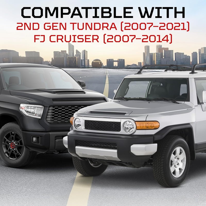 AJT DESIGN Door Handle Covers for Toyota Tundra (2007-2021) & FJ Cruiser (2007-2014) - Black ABS Plastic - Image 2