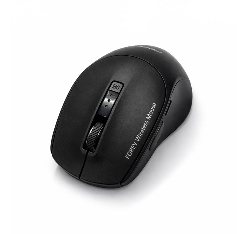 FOREV Wireless Mouse with Dual Mode BT/2.4G, 3-Level DPI Adjustments, 7-Button Rechargeable Gaming Mouse, Lightweight Ergonomic Mouse for Mac Mini PC Gaming Laptop Computer MacBook - (Black) - Image 1