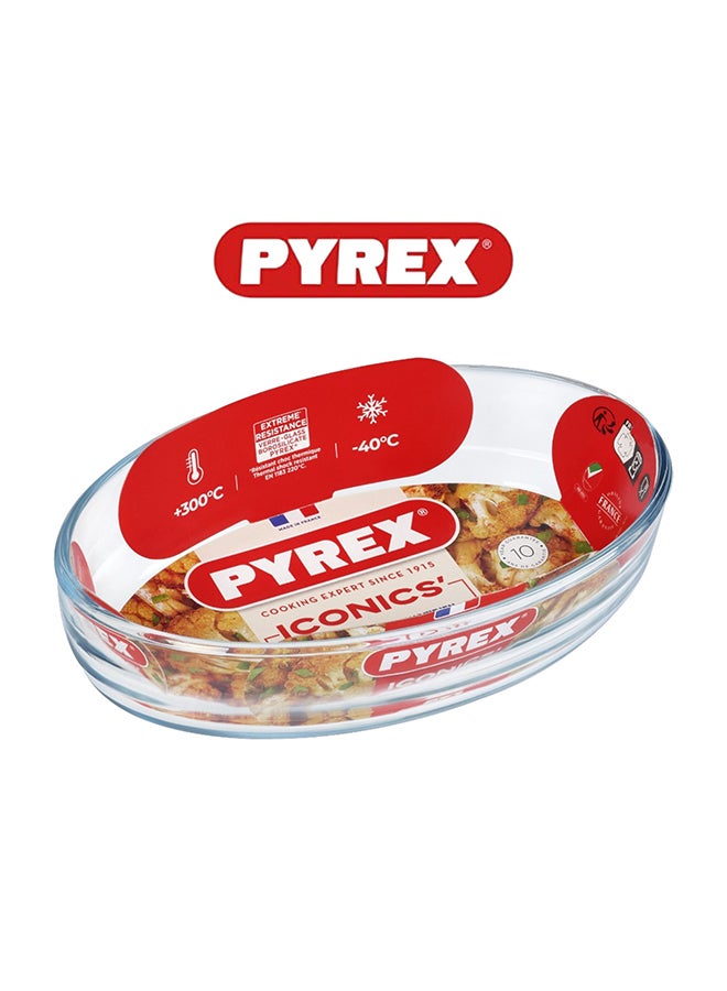 Pyrex Essentials Multipurpose Oval Roaster 4L, 39x27cm – Durable & Versatile Cooking Solution Clear - Image 2