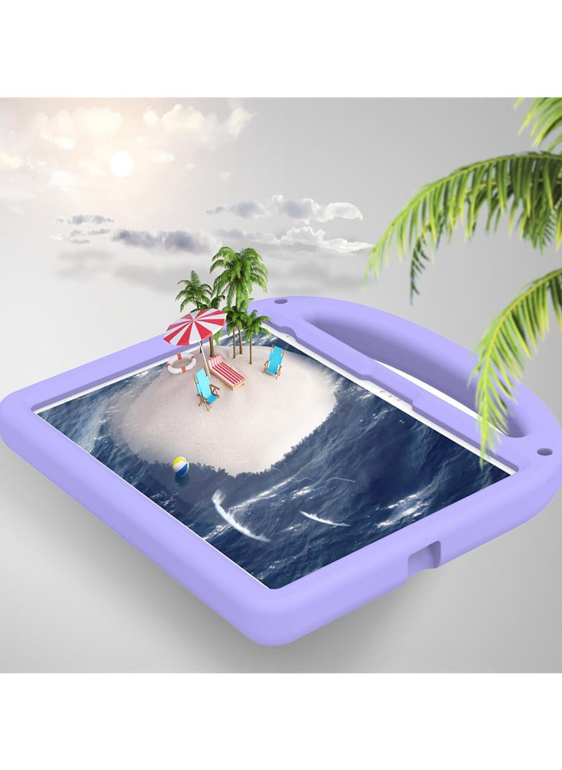 VKL - حافظة لجهاز iPad الجيل العاشر مقاس 10.9 بوصة موديل 2022، خفيفة الوزن ومتينة ومقاومة للصدمات من مادة إي في إيه مع مقبض/حامل/حزام كتف، أرجواني - Image 1