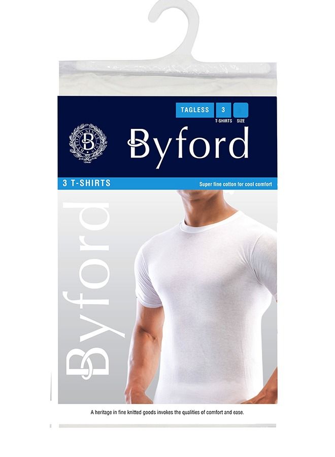 Byford قميص داخلي رجالي برقبة دائرية وأكمام قصيرة 3 قطع  - Image 1