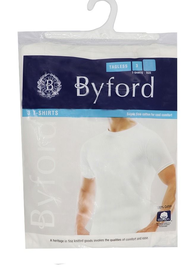 Byford قميص داخلي رجالي برقبة دائرية وأكمام قصيرة 3 قطع  - Image 2