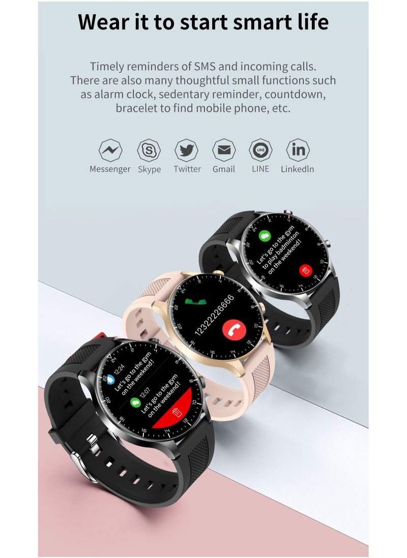 GW16T Pro Full Touch Screen Men Watches Smart Watch Man Heart Rate Monitor IP68 Waterproof Woman Smartwatch for IOS Android Black dial