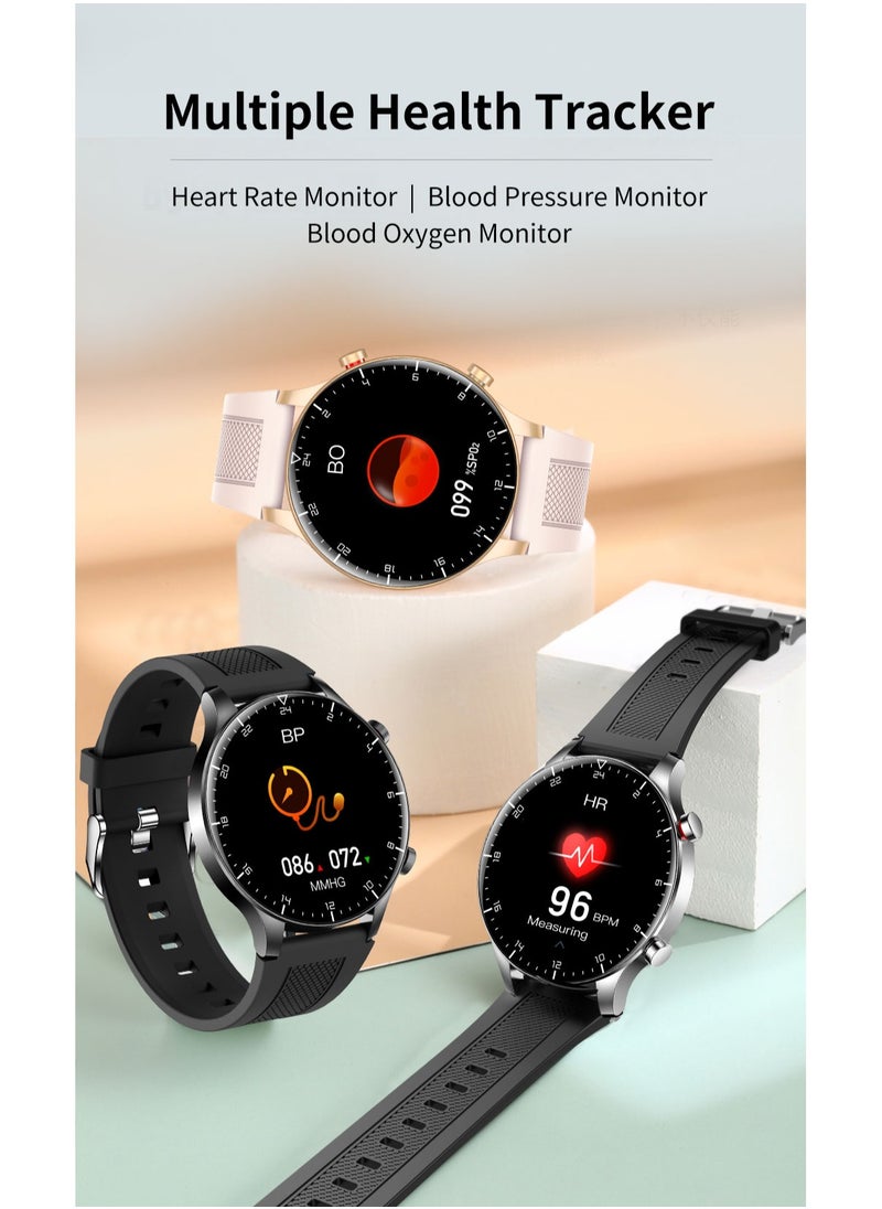GW16T Pro Full Touch Screen Men Watches Smart Watch Man Heart Rate Monitor IP68 Waterproof Woman Smartwatch for IOS Android Black dial