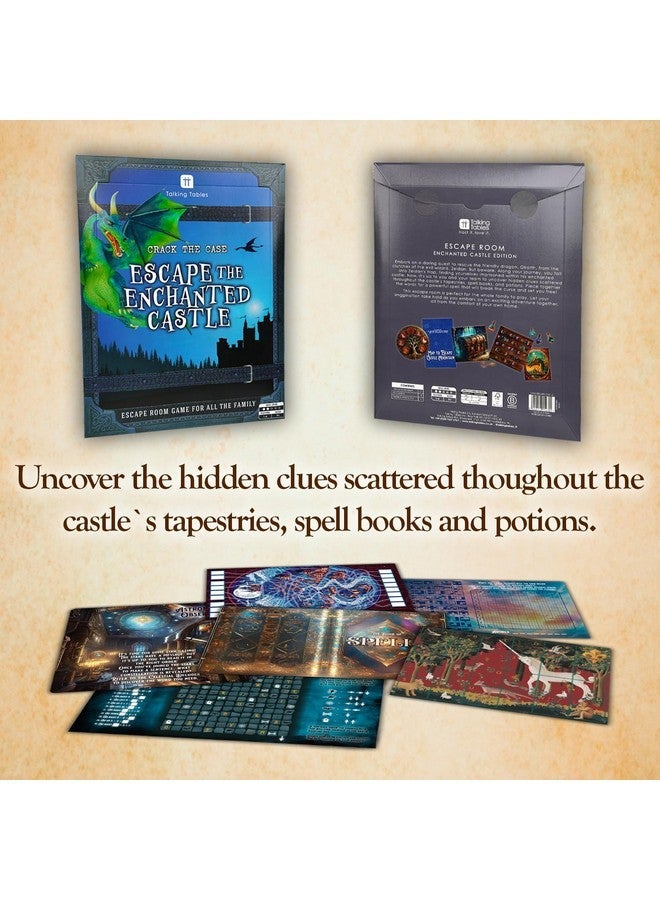 توكينج تيبلز طاولات التحدث لعبة غرفة الهروب من القلعة المسحورة للأطفال ، إنقاذ التنين ، الألغاز ، القرائن ، رموز QR ، موسيقى, ألعاب عائلية ، للبالغين ، ألغاز دعابة الدماغ للأعمار 9+ ، 1-6 لاعبين - Image 3