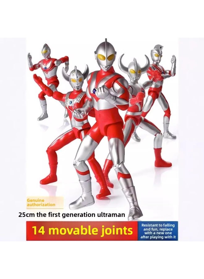 Generic - Ultraman Toy Doll Full Series Large Super Large Ultraman Telo Transfiguration Figure Suit Soft Glue Monster-Color:[weapon Set] Ultraman Taero Transformed Sound And Light [free Ultra Egg + Summon Card] Gift Box - Image 1