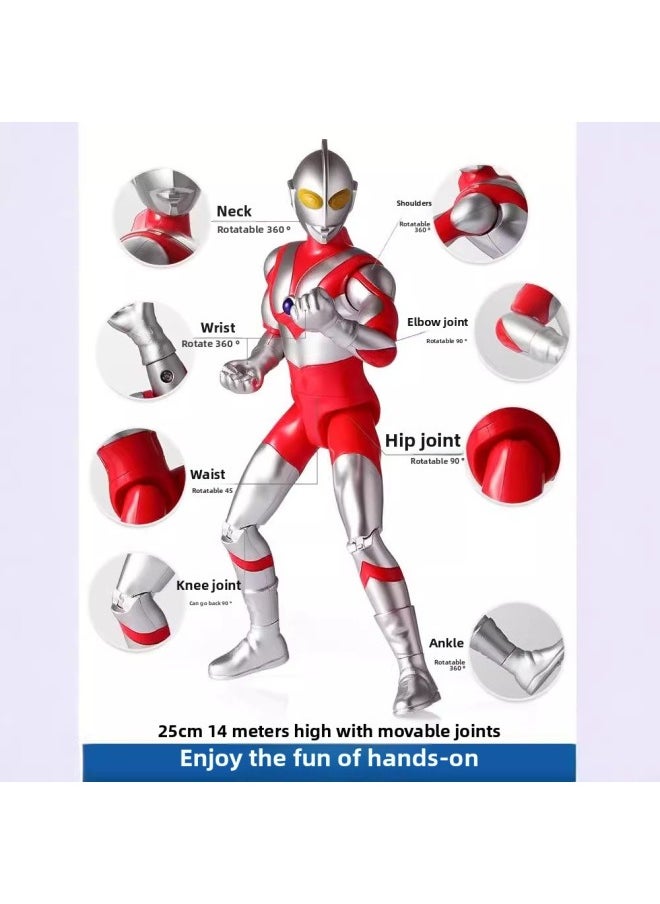 Generic - Ultraman Toy Doll Full Series Large Super Large Ultraman Telo Transfiguration Figure Suit Soft Glue Monster-Color:[weapon Set] Ultraman Taero Transformed Sound And Light [free Ultra Egg + Summon Card] Gift Box - Image 1