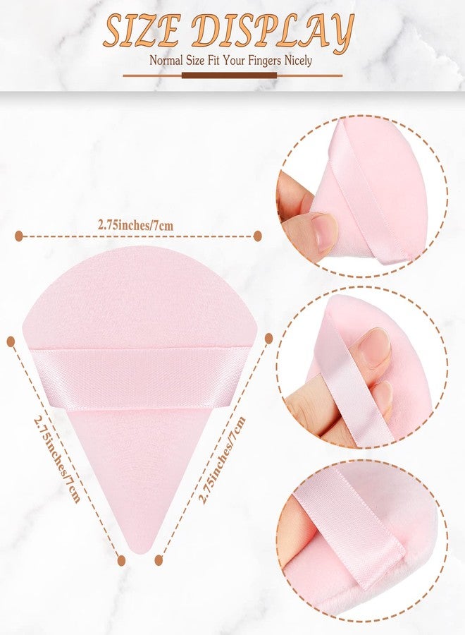 Suclain 48 Pcs Velour Triangle Powder Puff Soft Velour Makeup Puff for Face Powder Makeup Triangle Sponges for Wet and Dry Cosmetic Foundation Loose Mineral Body Makeup Tool(Bright Color) - Image 2