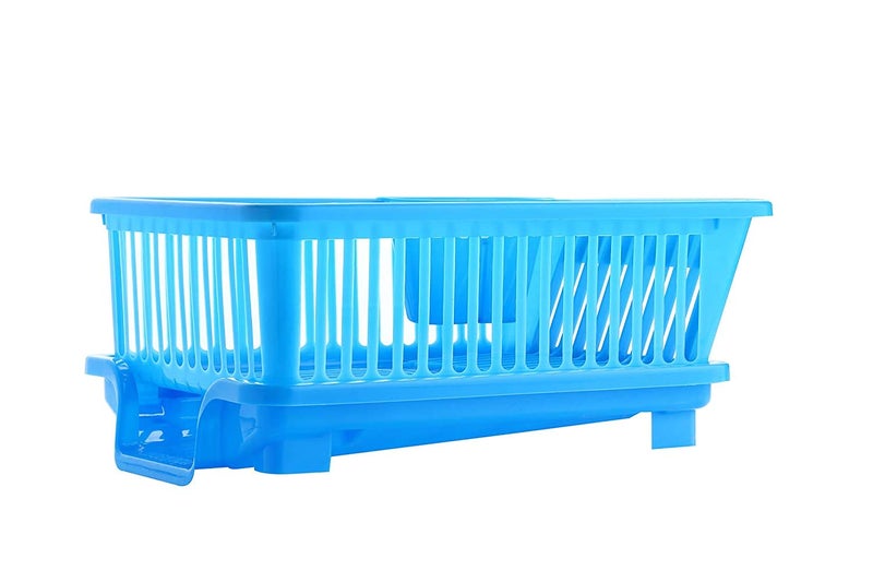 Clazkit 3 in 1 Large Durable Plastic Kitchen Sink Dish Rack Drainer Drying Rack Washing Basket with Tray for Kitchen, Dish Rack Organizers, Utensils Tools Cutlery (Color May Vary - Image 2