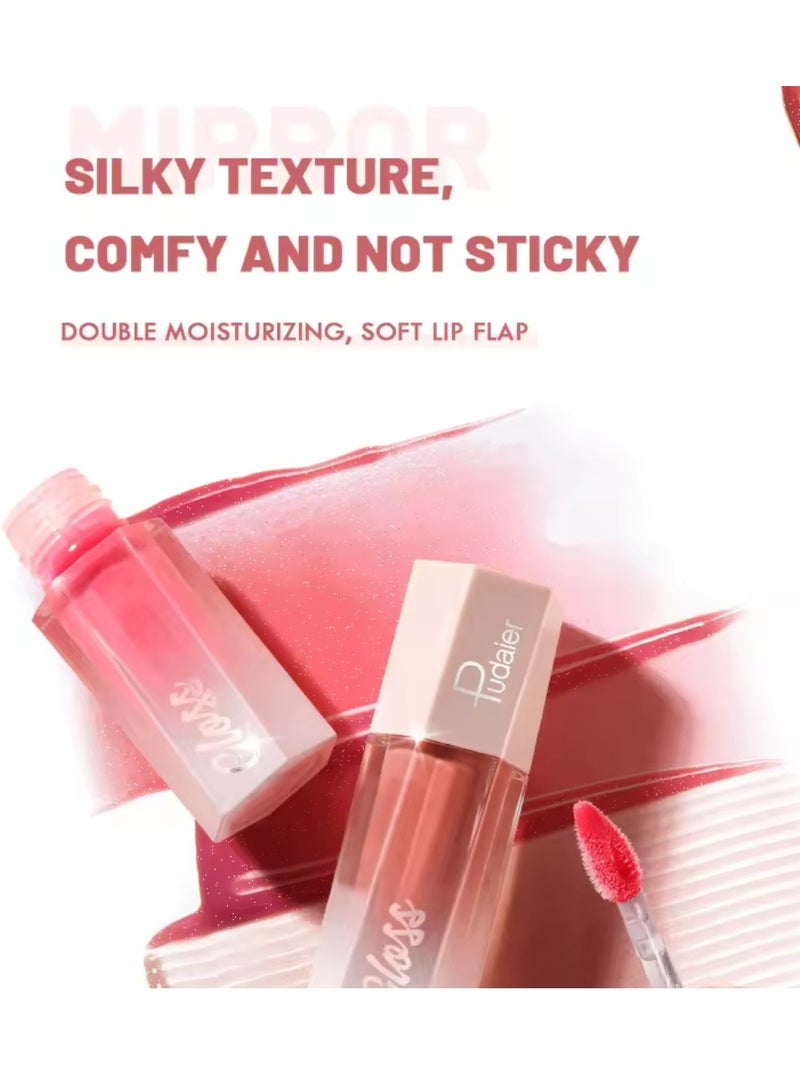 pudaier Ultra Glossy Lip Gloss Diamond Matte Lip Oil Gloss Glitter Metallic Liquid Lipstick Glitter Shimmer Lip Glaze |Shimmery Finish High Pigment Long Lasting Lip Gloss Tint Makeup 01 - Image 5