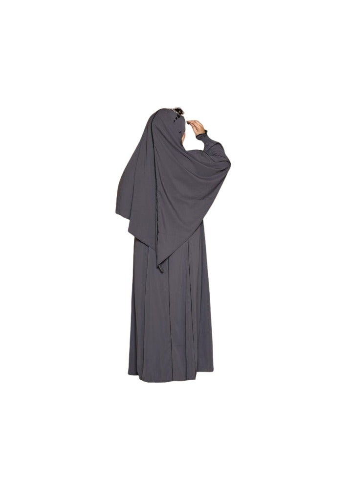 Mulhafuh Basatuh , Royal crepe quilt, one size, can be worn up to 90 kilos for women GAMAL SONS FOR ABAYA 7101