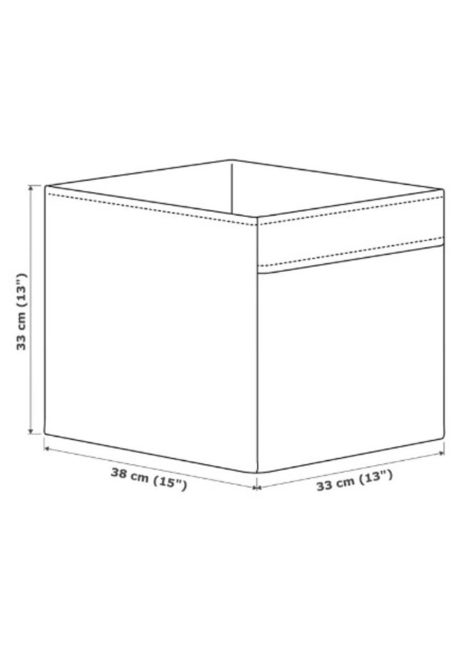 IKEA (IKEA) Box, beige/dotted, 33x38x33 cm  - Image 5