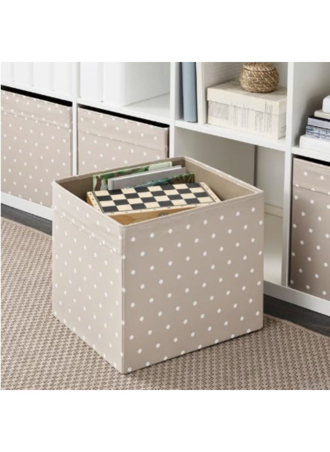 IKEA (IKEA) Box, beige/dotted, 33x38x33 cm  - Image 2