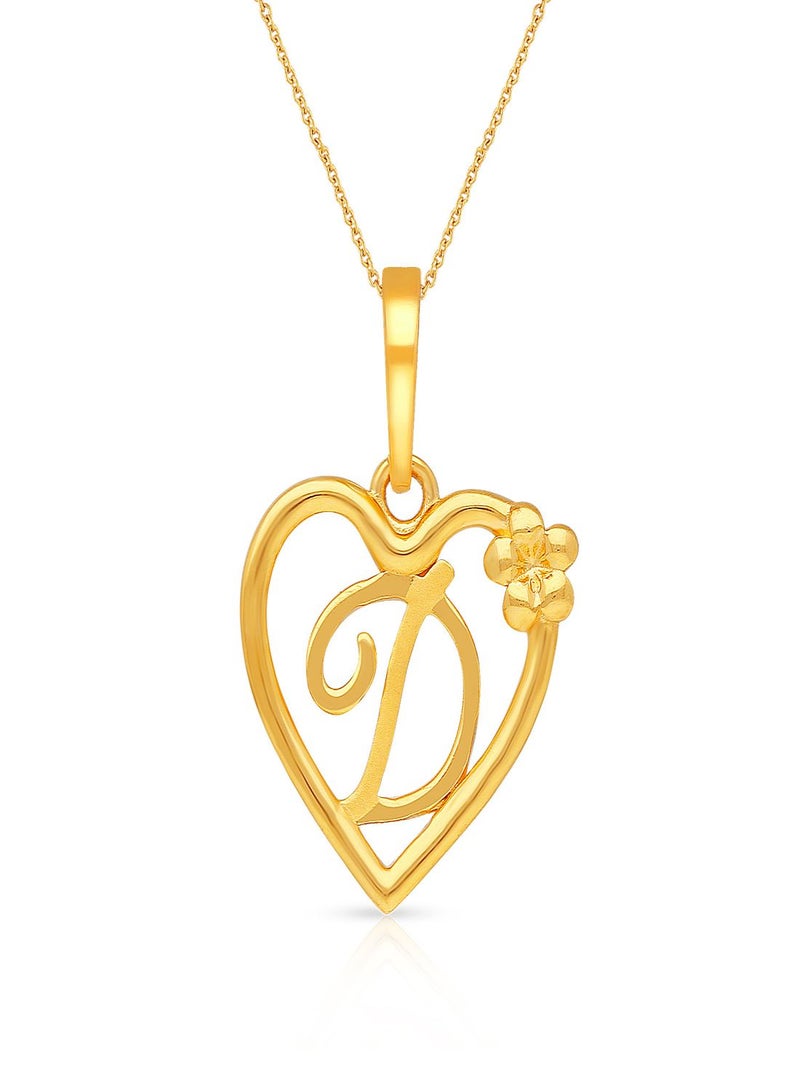 Malabar Gold and Diamonds 22k 916 Purity Gold Pendant for Women DZPN172DY  - Image 1