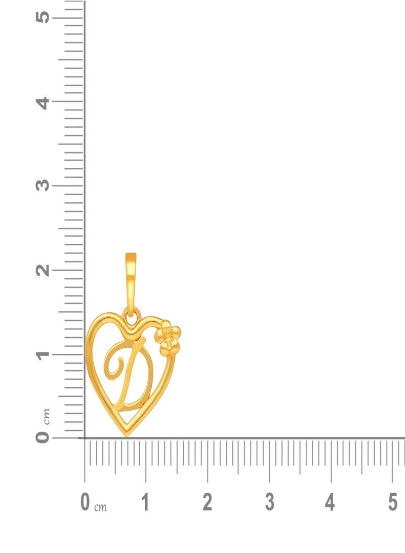 Malabar Gold and Diamonds 22k 916 Purity Gold Pendant for Women DZPN172DY  - Image 5