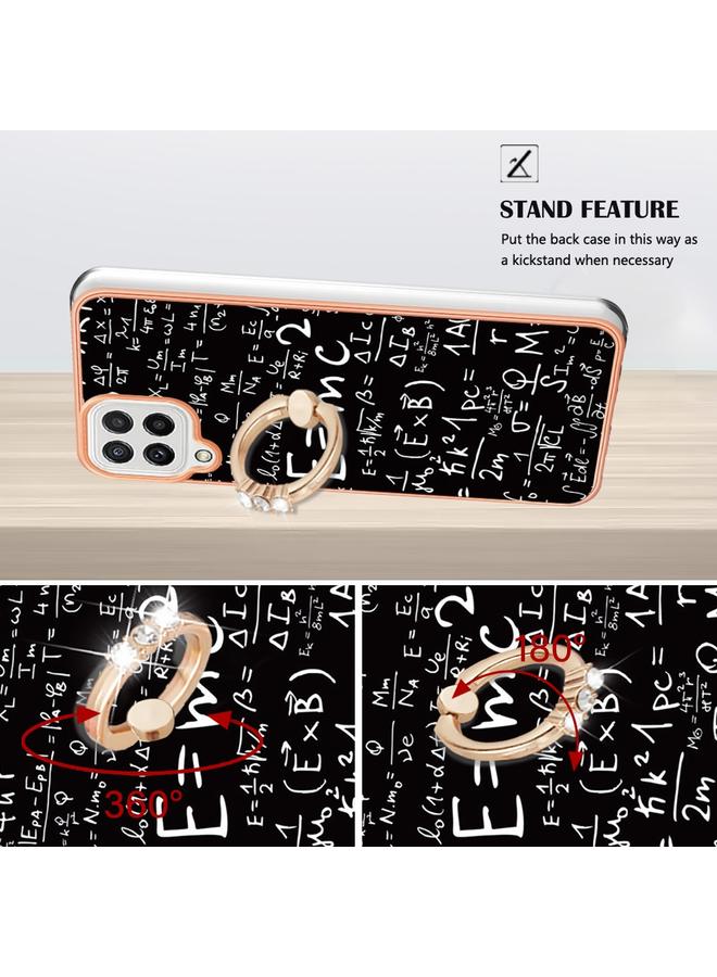 اس-توب جراب لهاتف Samsung Galaxy A22 4G إصدار الاتحاد الأوروبي مطلي بالكهرباء على الوجهين مع حامل حلقي - Image 3