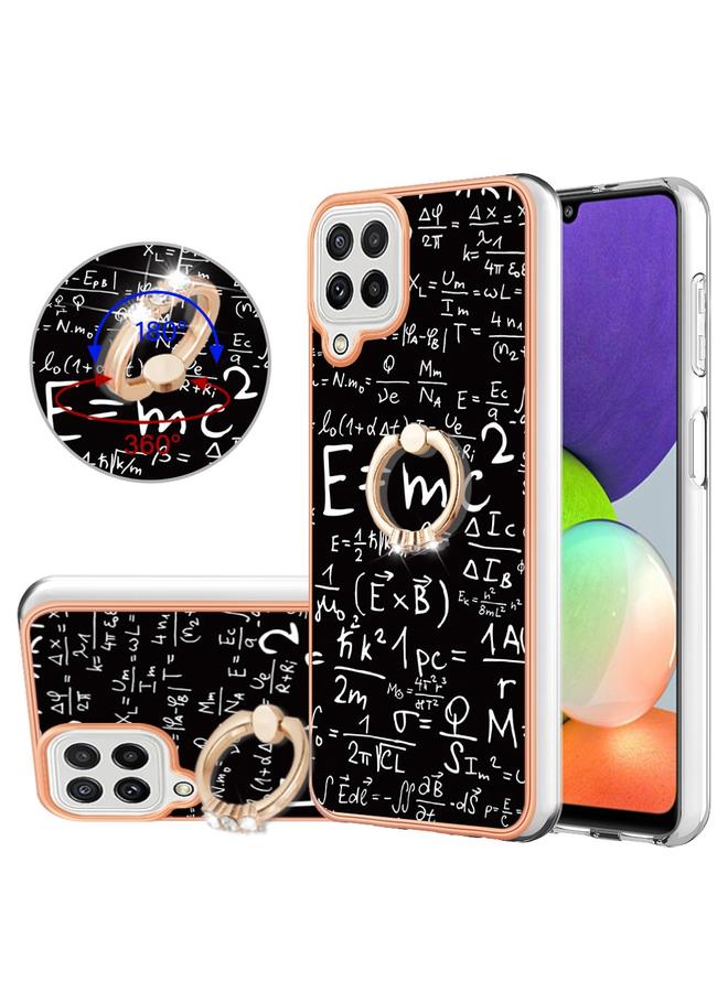 اس-توب جراب لهاتف Samsung Galaxy A22 4G إصدار الاتحاد الأوروبي مطلي بالكهرباء على الوجهين مع حامل حلقي - Image 1