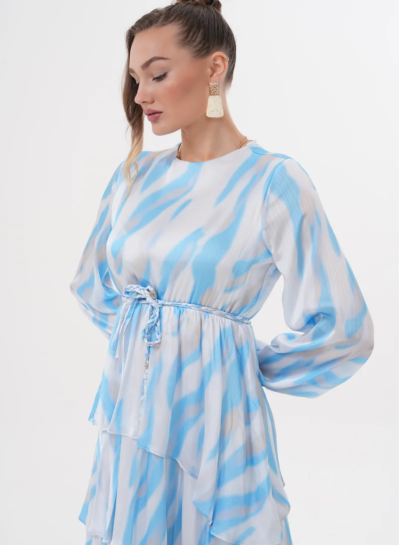 Marvella By Rasha  Pastel Breeze Tiered Maxi Dress for Women | Best Price UAE