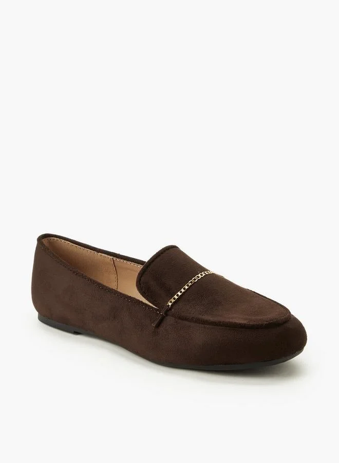 ليتل ميسي Women Metallic Accent Loafers