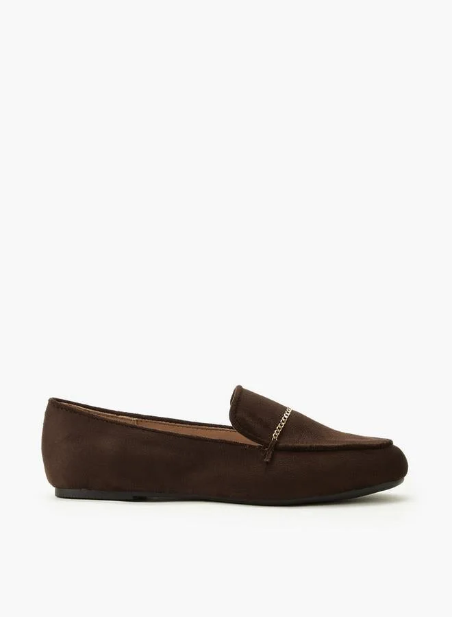 ليتل ميسي Women Metallic Accent Loafers