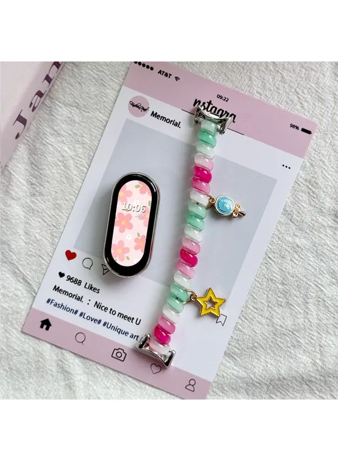 Candy Color Scrunchie Strap Replacement Wristband For Xiaomi Mi Band 10 9 8 - Image 3