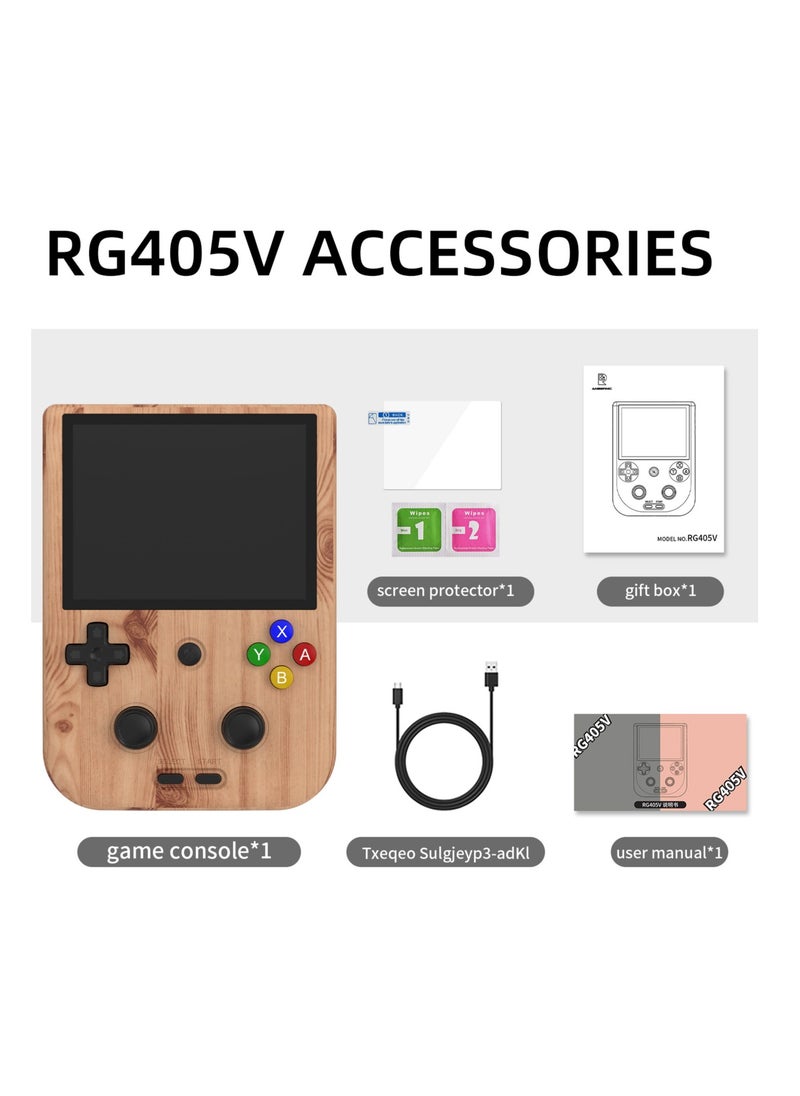 Generic - RG405V Retro Handheld Game Console, Unisoc Tiger T618 Android 12 System 4.0 Inch IPS Touch Screen Support 5G WiFi Bluetooth 5.0 with 128G TF Card 3172 Games 5500mAh Battery - Image 1