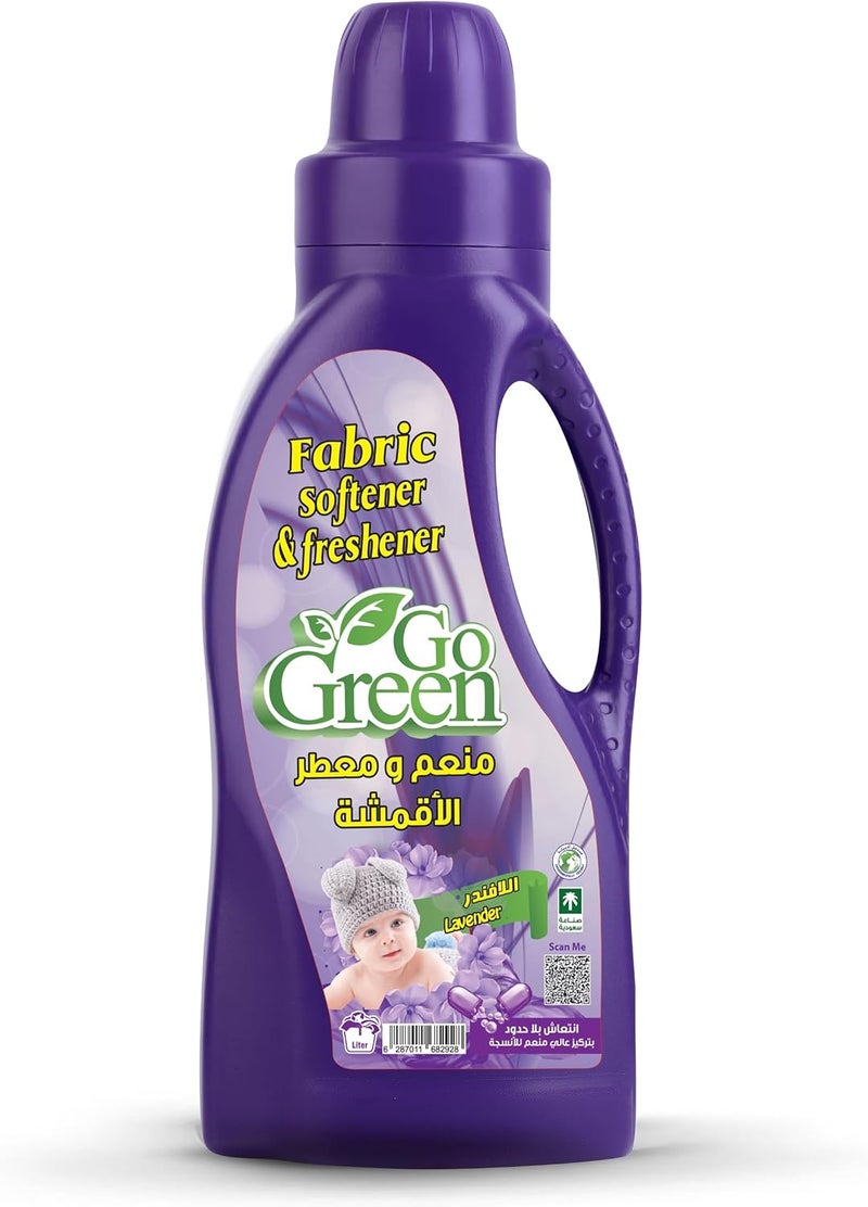 Go Green Fabric Softener & Freshener - Lavender 1 Liter - Image 1