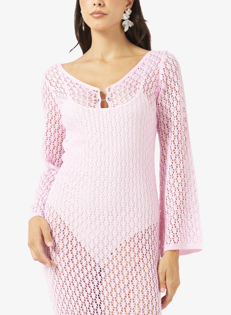 Soleira Crochet Beach Dress - Image 3