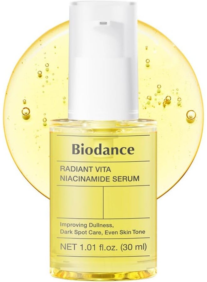 بيودانس BIODANCE Radiant Vita Niacinamide Serum, for Even Tone Dark Spot Care with Vitamin C, Hydrating for Sensitive Skin, Filter Glow Serum, Korean Skincare, Stocking Stuffers | 1.01 floz x 1 ea - Image 1