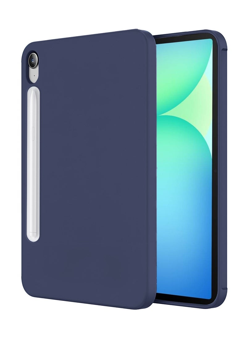 دبليو تيك سامسونج جالاكسي تاب S10 FE 2025 (10.9 بوصة) غطاء جراب سيليكون سائل ناعم ممتاز (MCRPSN) - أزرق - Image 1