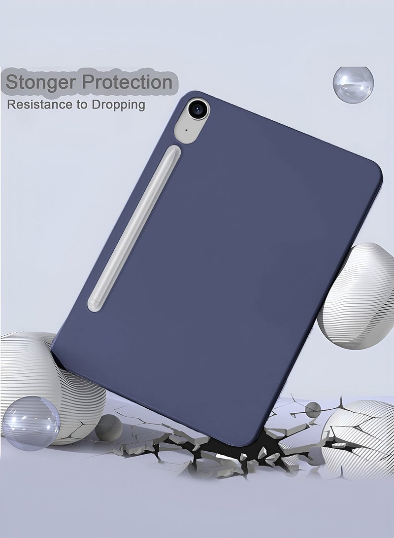 دبليو تيك سامسونج جالاكسي تاب S10 FE 2025 (10.9 بوصة) غطاء جراب سيليكون سائل ناعم ممتاز (MCRPSN) - أزرق - Image 3