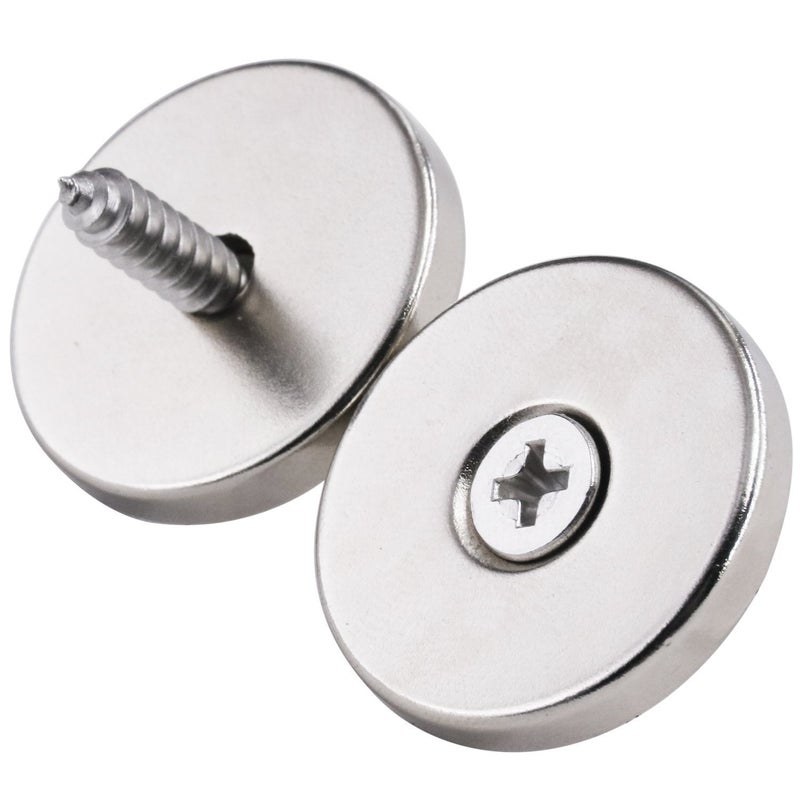 LOVIMAG Neodymium Disc Countersunk Hole Magnets, 1.26 inch x 0.2 inch Strong Permanent Rare Earth Magnets with Screws - Pack of 12 - Image 5