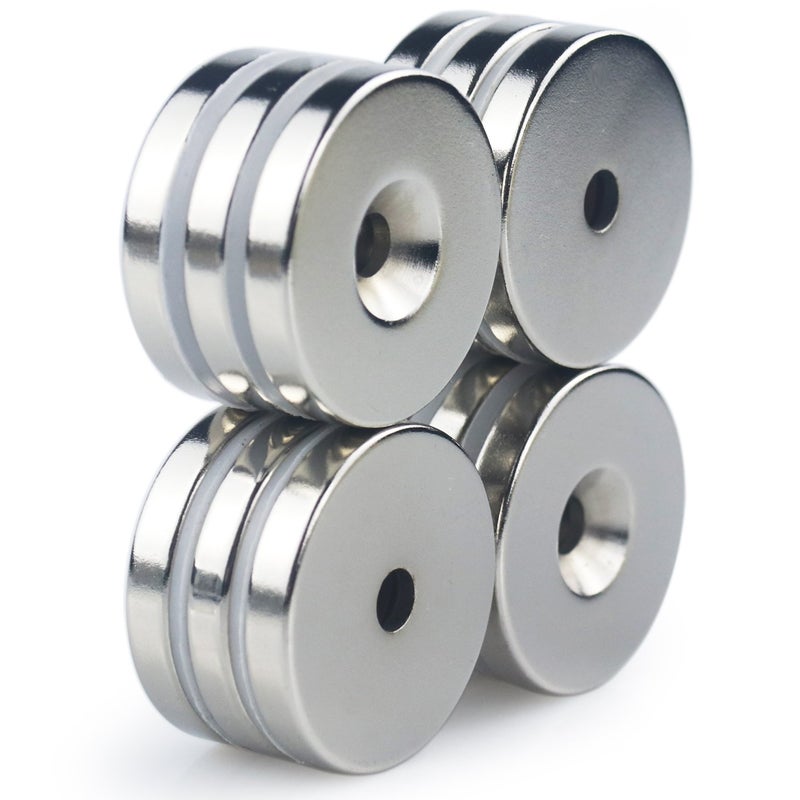 LOVIMAG Neodymium Disc Countersunk Hole Magnets, 1.26 inch x 0.2 inch Strong Permanent Rare Earth Magnets with Screws - Pack of 12 - Image 3