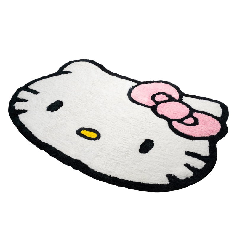Jay Franco Hello Kitty Plush White Fluffy Accent Rug - 4 x 3 ft Area Rug for Bedroom or Living Room Decor - Image 3